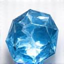 輝くクリスタルを表すシンプルなアイコン。